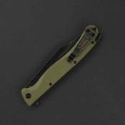 DGRTPFOLBW — Couteau Pliant Daggerr Toothpick Linerlock Lame Acier 8Cr14MoV Black Stonewash Manche ABS Texturé Vert OD Thumb Stud Livraison Gratuite