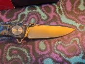 DTK3610MBL Dreamtech Linerlock Micarta Blue | Lame Drop Point Acier 14C28N Sandvik Satin | Manche Micarta Clip - Livraison Gratuite