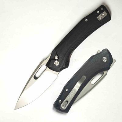 DTK4542GB Dreamtech Button Linerlock Couteau Lame Acier D2 Bead Blast Manche G10 Black Extended Tang - Livraison Gratuite