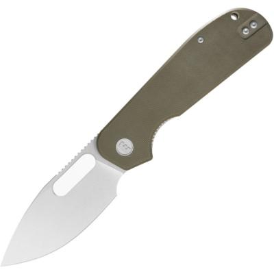 EUT011 Couteau Pliant Eutektik EFD Lame Acier 14C28N Manche G10 Vert OD Linerlock - Livraison Gratuite