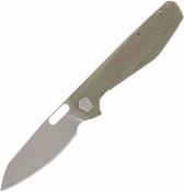 G1068145 Gerber Slimsada – Couteau Pliant Lame Acier D2 Drop Point Stonewash, Manche Micarta Olive, Frame Lock – Livraison Gratuite