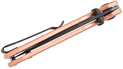 J1954CO Couteau CJRB Maximal Lame Drop Point Acier AR-RPM9 Manche Cuivre Sécurité Crossbar Lock - Livraison Gratuite