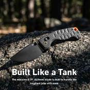 J1970BBK Couteau CJRB Doubletap | Lame Drop Point Acier D2 | Manche Black G10 Recoil Lock V2 - Livraison Gratuite