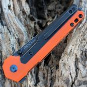 K2009A7 Couteau Kansept EDC Tac Button Lock Orange Lame Acier CPM S35VN IKBS - Livraison Gratuite
