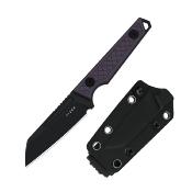 KI1079A1 Kizer Phasmids – Couteau Fixe Compact | Lame Sheepsfoot AEB-L Noire | Manche G10 Violet | Étui Kydex - Livraison Gratuite