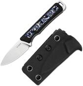 KI1108A6 Couteau Kizer Whiskey Jack Lame Acier AEB-L Manche Noir G10 Lame Fixe Housse Kydex - Livraison Gratuite 