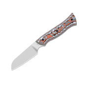 KI1131A2 — Couteau Kizer Whip Tail Lame Acier AEB-L Sheepsfoot Satinée Manche Micarta Vortex et G10 GID Étui Kydex - Livraison Gratuite