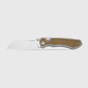 Ki3634A1 Kizer Wharning | Couteau Lame Sheepsfoot Acier CPM-S45VN Satin | Manche Black UltreX Micarta Liner Lock - Livraison Gratuite