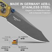 KIV3789A3 Kizer Pokiman CC – Couteau Lame Acier AEB-L Clip Point Manche Ultem Clutch Lock Thumb Stud Clip – Livraison Gratuite