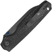 KIV3789BSA1 — Couteau Pliant Kizer Cutlery Pokiman Button Linerlock Gray Lame Acier AEB-L PVD Gris Sheepsfoot Manche Plaquettes Micarta Gris Clip de Poche Livraison Gratuite