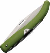 KO02580 Okapi – Couteau Pliant Lame Acier N690 Satin Clip Point Manche OD Green GFN Slip Joint – Livraison Gratuite