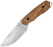KS1417 Couteau Kershaw Small Hunting Lame Drop Point Acier Inoxydable Satin Manche en Bois Etui Nylon - Livraison Gratuite