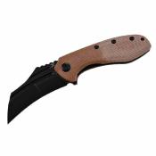 KT1031B2 Kansept KTC3 – Couteau pliant Liner Lock Lame Acier 154CM Black Manche Black & Brown Micarta - Livraison Gratuite