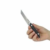 KUB430A Kubey Goliath – Couteau lame fixe Tanto Lame Acier 14C28N Manche Black G10 - Housse kydex - Livraison Gratuite