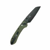 KUB446E Kubey Bonza Lame Acier 14C28N Satin Manche G10 OD Green Crossbar Lock - Livraison Gratuite