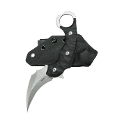 KUB448A Couteau Kubey Velociraptor Lame Pikal Karambit Acier 14C28N Manche G10 Noir Housse Kydex - Livraison Gratuite