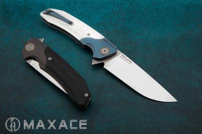 MAXMGL204 Couteau Maxace Goliath 2.0 Lame K110 Manche White/Blue IKBS - Livraison Gratuite