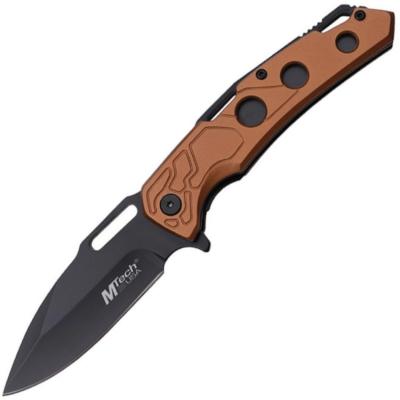 MTA2026BN Couteau Pliant MTech MT-A2026 Lame Acier 3Cr13MoV Manche Aluminium Brun Linerlock - Livraison Gratuite