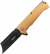 Lot de 3 MTA2047TN MTech Cleaver Tan | Lame Acier 3Cr13MoV | Manche Aluminium Tan | Assisted Opening | Liner Lock | Clip - Livraison Gratuite