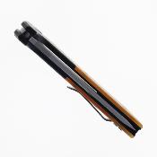 NMB2047UA3 Couteau North Mountain Chop2 Lame Tanto Acier Trois Couches Manche PEI Ambre & Alu - Livraison Gratuite