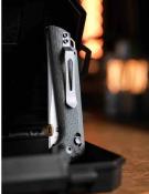 NMB2418CF5  North Mountain Blade Chop – Couteau pliant Crossbar Lock Lame Acier Damas 5-Layer Copper-Clad Tanto Manche Carbon Fiber - Livraison Gratuite