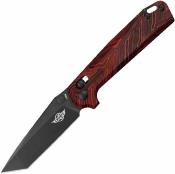 OKNRUBATOBKRD Couteau Oknife Rubato | Lame Tanto Acier 154CM Black Stonewash | Manche Red G10 G-Mascus Rail Lock - Livraison Gratuite