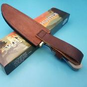 PA203438 Couteau de Chasse Rite Edge Hunter Lame Acier Carbone 1055 Etui Cuir - Livraison Gratuite