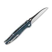 QS117C Couteau QSP Locust Blue Micarta Lame Acier 154CM IKBS - Livraison Gratuite