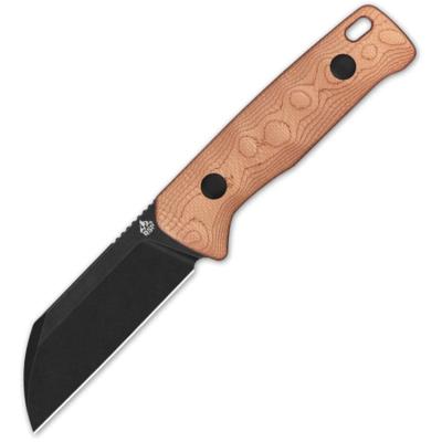 QS130BPC2 Couteau Fixe QSP Baby Penguin Lame Acier 14C28N Manche G10 Cuivré Étui Cuir - Livraison Gratuite