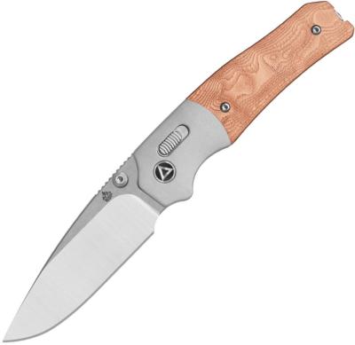 QS157D1 QSP Vault Couteau Lame Drop Point Acier 14C28N Manche G10 + Feuille de cuivre – Glyde Lock –  Livraison Gratuite