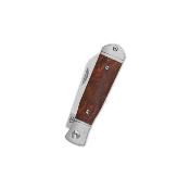 QS167D Couteau QSP Jumping Jack — Lame Clip Point Acier 14C28N, Manche Desert Ironwood Slip Joint - Livraison gratuite