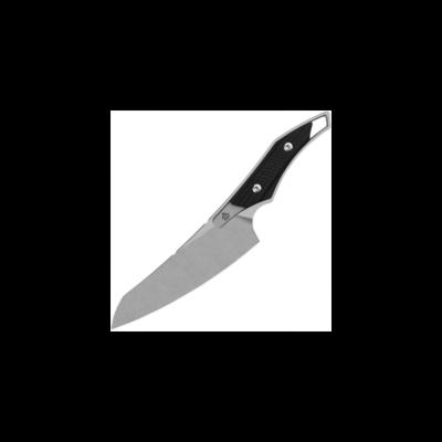QS172A1 Couteau Fixe QSP T-Cook Lame Acier Nitro-V Manche G10 Noir - Livraison Gratuite