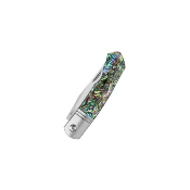 QS175B QSP Heron Nitro V Abalone Couteau Lame Acier Nitro-V Manche Plaquettes Abalone Slip Joint - Livraison Gratuite