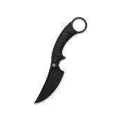 QS178A2 — Couteau QSP Baby Viper Acier 10Cr15MoV Black Stonewash Clip Point Manche G10 Noir Étui Kydex Chasse Bushcraft - Livraison Gratuite