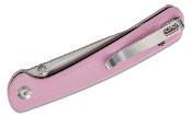 S250073 Sencut Skelfin Pink | Lame Clip Point Acier 9Cr18MoV Manche G10 | Button Lock | Roulement Céramique - Livraison Gratuite