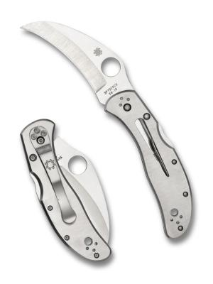 SC08P Spyderco Harpy – Couteau Pliant Lockback | Lame Hawkbill VG-10 | Manche Acier Inox Made Japan - Livraison Gratuite