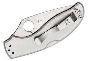 SC261P Couteau Spyderco UpTern Plain Lame Acier 8Cr13MoV Manche Acier - Livraison Gratuite