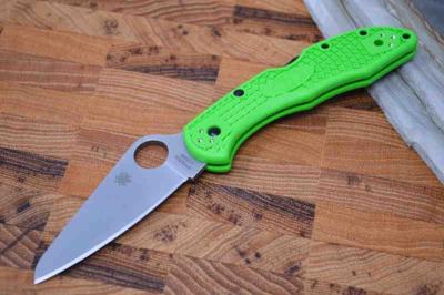 SC88FPGR2 Couteau Spyderco Salt 2 Green Lame LC200N Delica 4 Japan - Livraison Gratuite