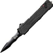 SCHOTF3CB Schrade Viper OTF | Couteau Automatique Lame Spear Point Acier 4034 | Manche Alu Noir | Brise-Vitre - Livraison Gratuite