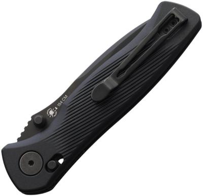 SFBL15BKBK — Couteau Spartan Blades Eleos Lame Acier 154CM Drop Point Noire Manche GFN Noir Crossbar Lock - Livraison Gratuite