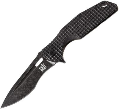 SKF423SEB Couteau SKIF Knives Defender Black Lame Blackwash Acier 9Cr18MoV IKBS - Livraison Gratuite