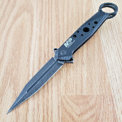 SWP1105621 Smith & Wesson M&P Linerlock – Couteau Pliant Tactique Manche Alu Noir Lame Dague Inox Clip de Poche - Livraison Gratuite