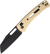 TD023DC Defcon Tan | Couteau Pliant | Lame Tanto Reverse 14C28N | Manche Aluminium | Axis Lock - Livraison Gratuite