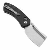 TE2030V7 Couteau Kansept Korvid V | Lame Cleaver Acier D2 Stonewashed | Manche Twill Carbon Fiber & G10 Crossbar Lock - Livraison Gratuite