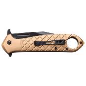 TF1042TN Couteau Semi AUtomatique Tac Force Tactical Tan A/O Lame Tanto Acier 3Cr13 - Livraison Gratuite