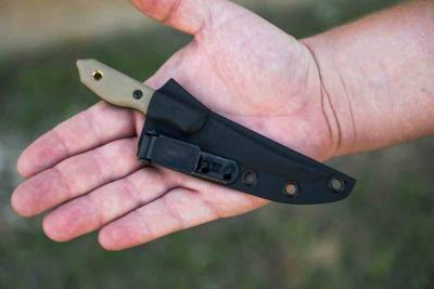 TPTCK01 TOPS Knives Tick – Lame Fixe Lame Acier 1095 Manche Tan G-10 Housse Kydex USA - Livraison Gratuite