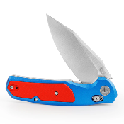 TVJM01LA14 Couteau Pliant TRIVISA Hornet-08L Blue/Red Axis Lock Acier 14C28N - Livraison Gratuite
