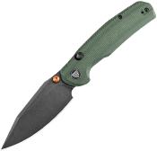 TVJM12GM14 — Couteau Trivisa Hornet Pro-GM Lame Acier 14C28N Drop Point Black Stonewash Manche Micarta Button Liner Lock - Livraison Gratuite