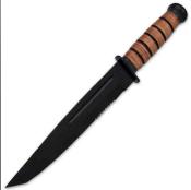 UC3476 Couteau USMC Tanto Survival Machete Lame Acier Inox Etui Cuir - Livraison Gratuite