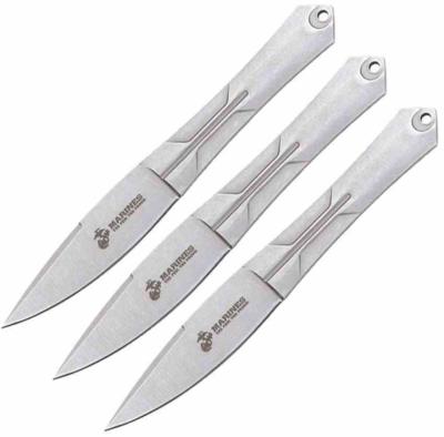 USMT3003SL USMC Throwing Knife Set – Lot de 3 Couteaux de Lancer Acier Inox Etui Nylon  - Livraison Gratuite